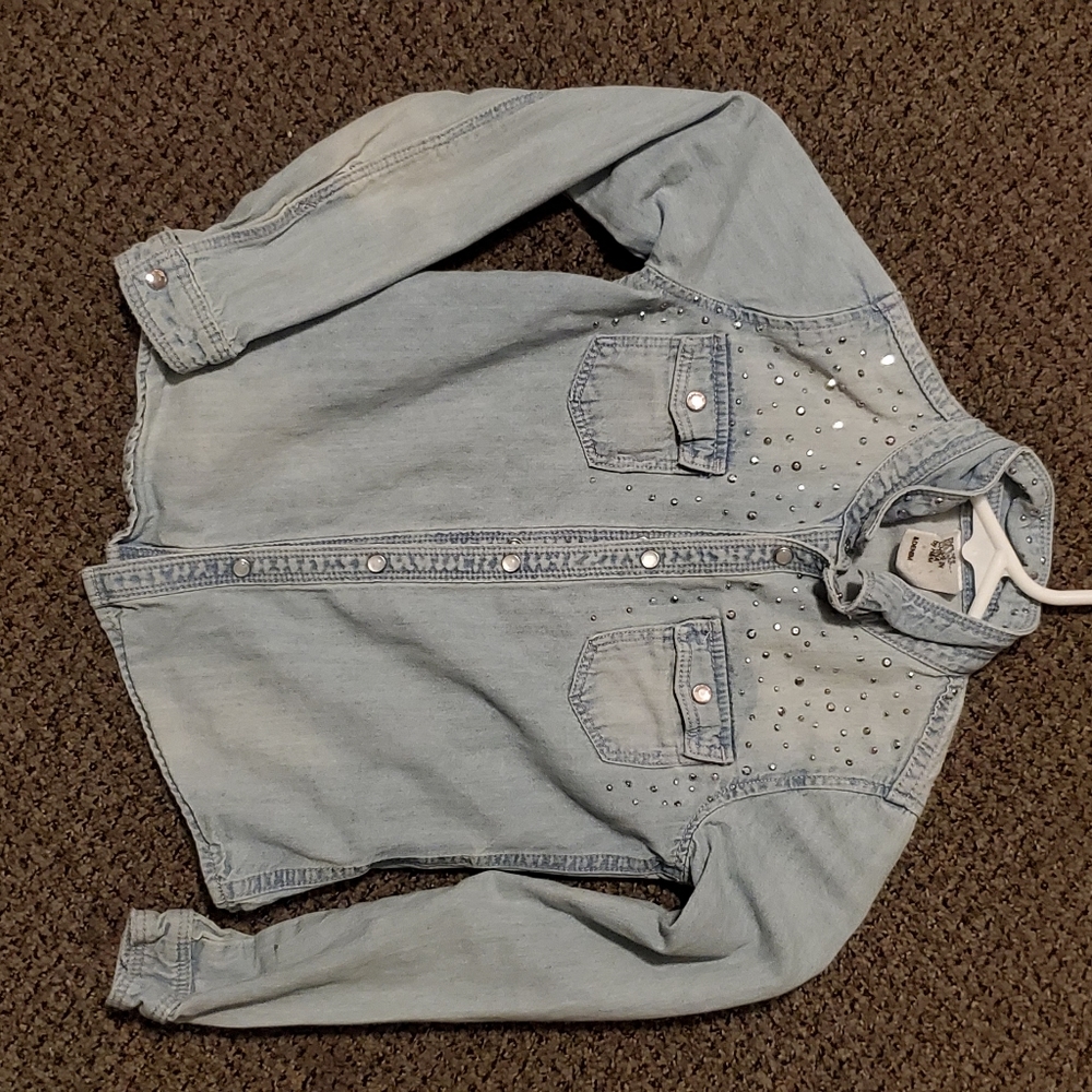 H&M girls denim shirt